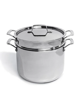 BergHOFF Professional 3Pc Tri-Ply 18/10 Stainless Steel Steamer Set, Ss Lid