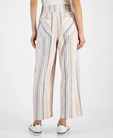 Tommy Hilfiger Women's High-Rise Striped Crop Pants