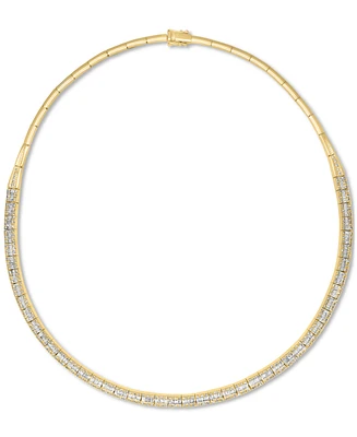 Effy Diamond Round & Baguette 17" Collar Necklace (4 ct. t.w.) 14k Gold (also available White Gold)