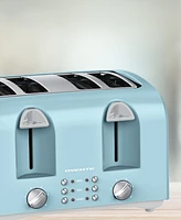 Ovente Electric 4-Slice Toaster Machine with Extra Wide Slots TS4410LBL