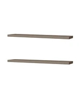 Fm Furniture Greer Floating Shelf in Melamine x2,Taupe