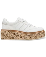 Dv Dolce Vita Women's Barkley Raffia Platform Lace-Up Sneakers