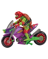 Teenage Mutant Ninja Turtles Purple Dragon Cycle with Raphael Action Figure Toy