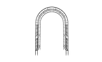 Slickblue Double Layer Iron Art Arc Top Stylish and Durable Decorative Piece for Home or Garden
