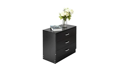 Slickblue Simple Wooden 3-Drawer Dresser Stylish Storage Solution for Any Room