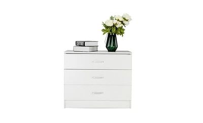 Slickblue Simple Wooden 3-Drawer Dresser Stylish Storage Solution for Any Room