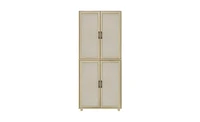 Slickblue 4 Door Cabinet, with Adjustable Inner Shelves, Storage Cabinet