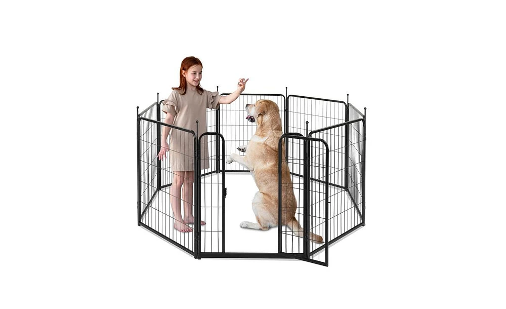 Slickblue Portable Dog Playpen Fence for Indoor & Outdoor Pet Containment and Safety