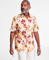 Club Room Men's Linen Floral Tapestry Shirt, Exclusively at Macy's