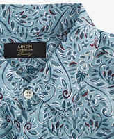 Club Room Men's Linen Mapleton Printed Short-Sleeve Shirt, Exclusively at Macy's