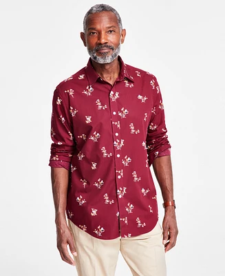 Club Room Men's Phineas Long Sleeve Button-Front Floral Print Shirt, Exclusively at Macy's