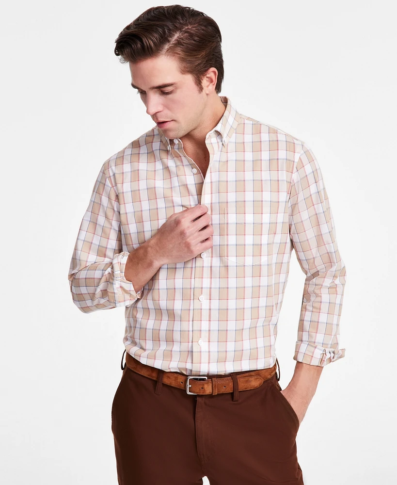 Club Room Men's Lanne Plaid Woven Long-Sleeve Button-Down Shirt, Exclusively at Macy's