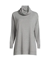 Lands' End Women's Long Sleeve Cozy Knit Cowl Neck Tunic