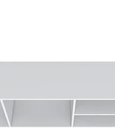 Fm Furniture Tubac Tv Rack in Melamine With Open Storage, White