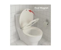 gaomon Toilet Seat Round,Toilet Seat with Toddler Seat Built in, Potty Training Toilet Seat Round Fits Both Adult and Child, with Soft Close