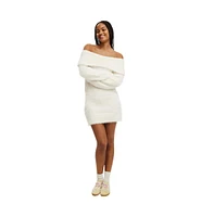 Cotton On Women's Faux Off Shoulder Sweater Dress