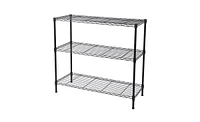 Slickblue 3-Tier Heavy-Duty Adjustable Shelving Unit for Sturdy Storage and Organization