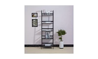 Slickblue Bookshelf, Ladder Shelf, 5 Tier Bookcase, Modern Open Book Case for Bedroom, Living Room, Office