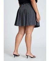 Eloquii Plus Pleated Mini Skirt