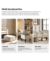Hulala Home Silvan Modern Armchair with Storable Ottoman