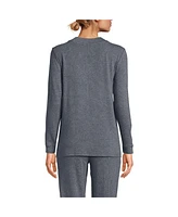 Lands' End Women's Faux Cashmere Long Sleeve Cozy Pajama Top