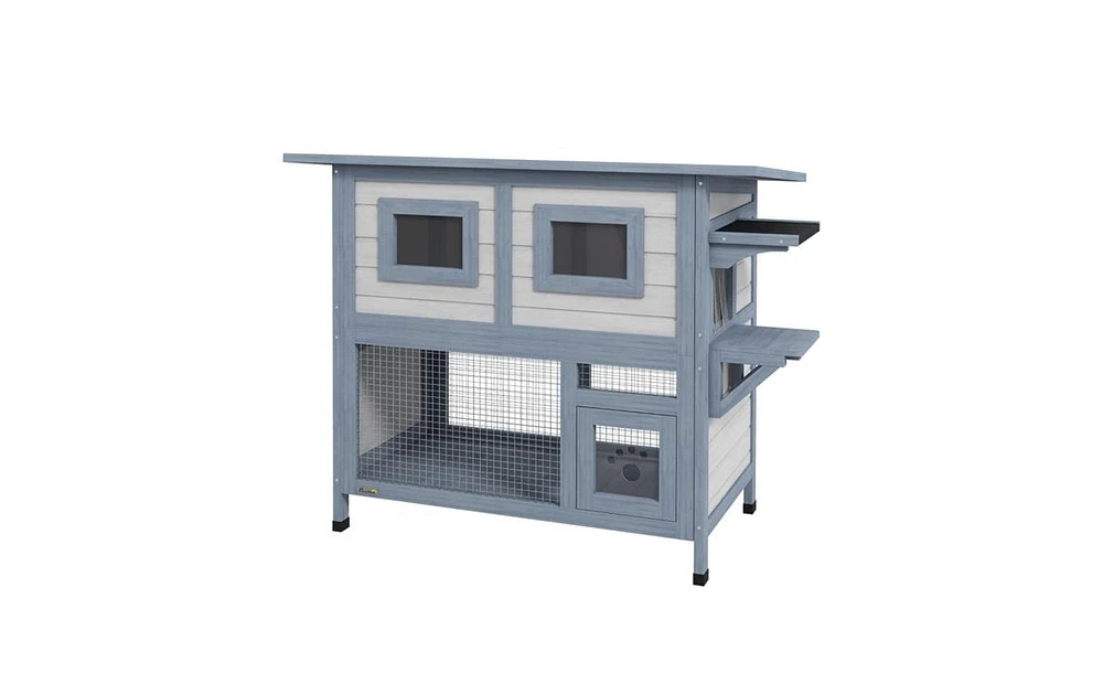 Slickblue Cat House for Indoor and Outdoor Use – Cozy Shelter with Durable Design, Comfortable Space for Cats to Relax