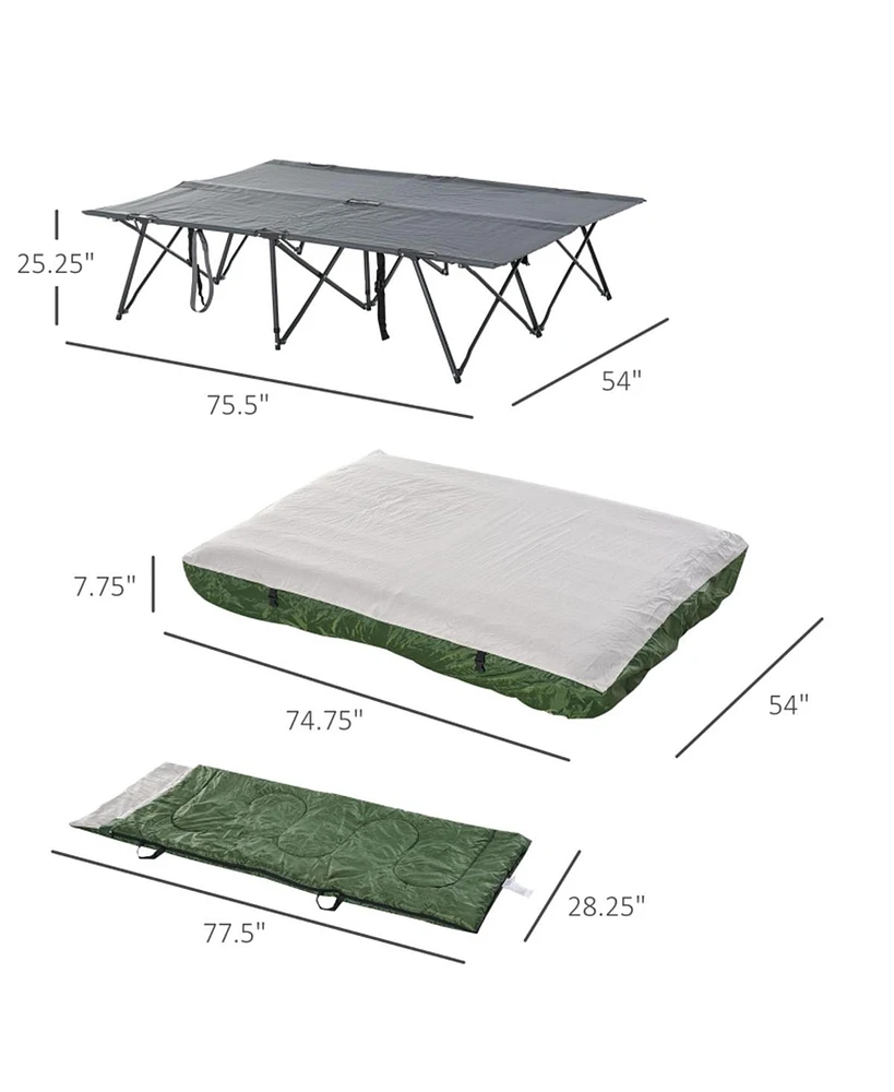 Slickblue Foldable Camping Tent with Folding Camping Bed – Lightweight, Portable Shelter with Built-In Sleeping Comfort