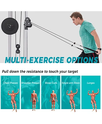 Slickblue Lat Pulldown Machine for Home Gym Fitness - Strength Training Equipment for Effective Workouts