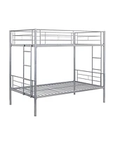 Slickblue Silver Metal Bunk Bed for Kids and Adults - Durable Space-Saving Design