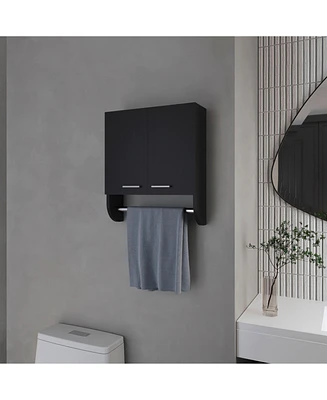 Fm Furniture Goodyear Medicine Cabinet in Melamine With a Towel Bar