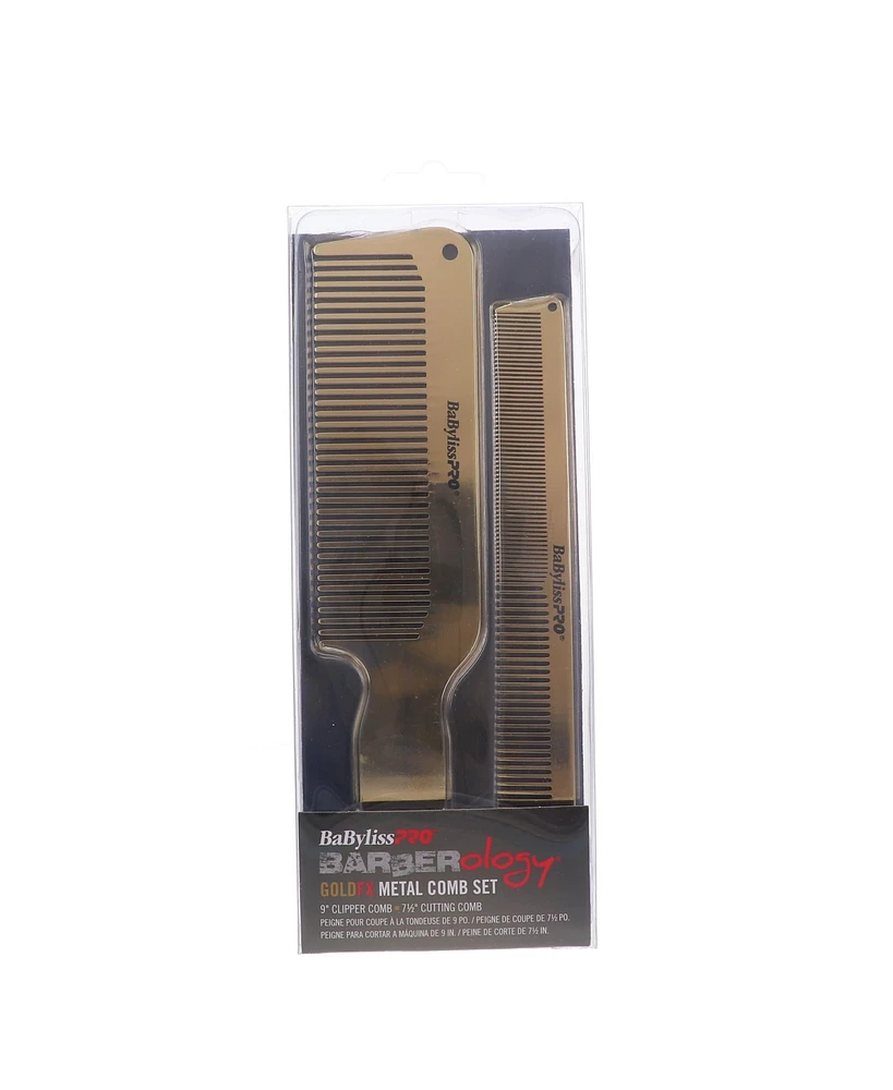 BaBylissPro Goldfx Metal Comb 2 pk