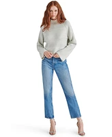 Steve Madden Women's Indie Metallic Mock-Neck Sweater