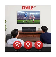 Pyle Hi-Fi Wireless Bluetooth Home Theater Receiver With 5.2 Channel Surround Sound, 4K Ultra Hd Support, MP3/Usb/Dac/Fm Radio, 1000 Watt