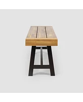 Acacia Wood Dining Bench: Outdoor Style And Durability
