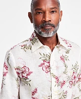 Club Room Men's Belize Long Sleeve Button-Front Floral Print Linen Shirt, Exclusively at Macy's