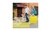 Slickblue 4ft Yellow Portable Folding Table for Indoor and Outdoor Use, Lightweight and Space-Saving