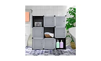 Slickblue 9-Cube Diy Plastic Closet Cabinet for Customizable Storage Solutions and Organization