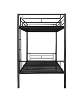 Slickblue Durable Twin Over Metal Bunk Bed for Space-Saving Sleep Solutions