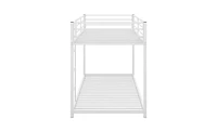 Slickblue Twin Over Twin Metal Bunk Bed, Low Bunk Bed with Ladder for Space-Saving Solutions