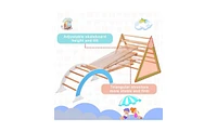 Slickblue Wooden Climbing Triangle Toys for Kids - Safe Indoor and Outdoor Play Equipment