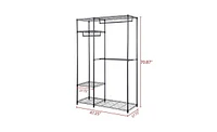 Slickblue 4 Tiers Clothing Storage Rack Black