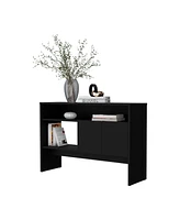 Fm Furniture Bylas Console Table in Melamine With Two Doors y Open Storage