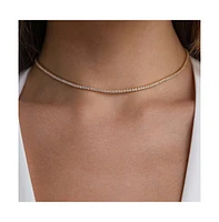 Hollywood Sensation 18k Gold Plated Tennis Necklace with Aaaaa Cubic Zirconia