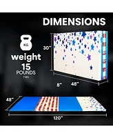 BalanceFrom Fitness 120"x48" All Purpose Gymnastics Exercise Mat, Star/Stripe
