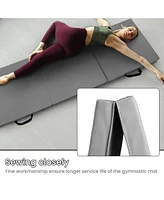 BalanceFrom Fitness GoGym 6 'x 2' x 1.5" Folding 3 Panel Exercise Gym Mat, Gray