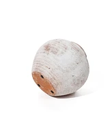 LuxenHome Marble Brown and White 7.5-Inch Tall Terracotta Vase