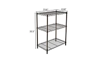 Slickblue 3-Layer Plastic Coated Iron Shelf for Durable Storage and Organization