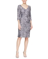 Alex Evenings Women's Sequined Sheath Dress