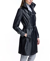 Julia & Stella by Maximilian Women's Belted Leather Coat