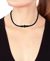 Effy Black Cultured Freshwater Pearl (11mm) Silicone Rubber 14" Choker Necklace (Also available in Gray)